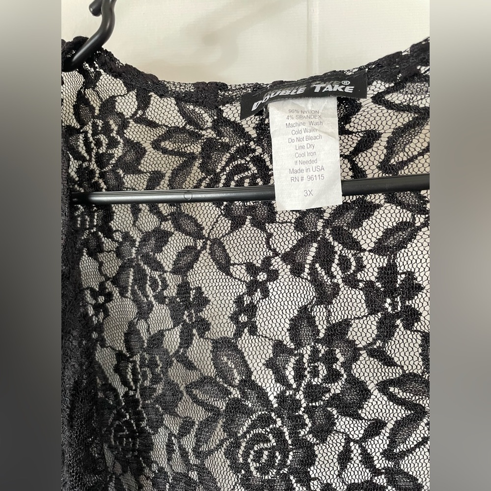 Black lace shawl